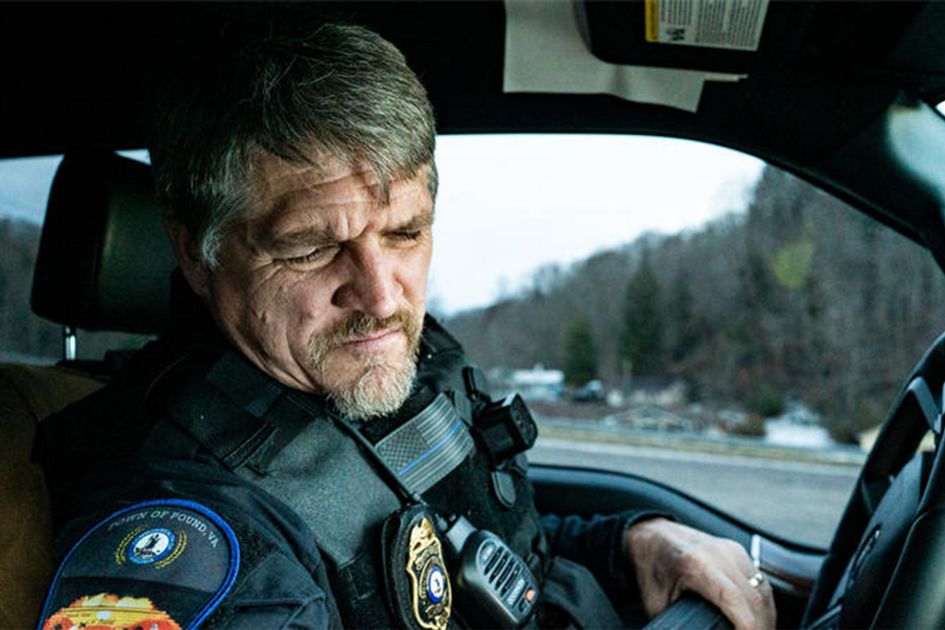 Detective Tim McAfee waits for speeding vehicles just outside of Wise County