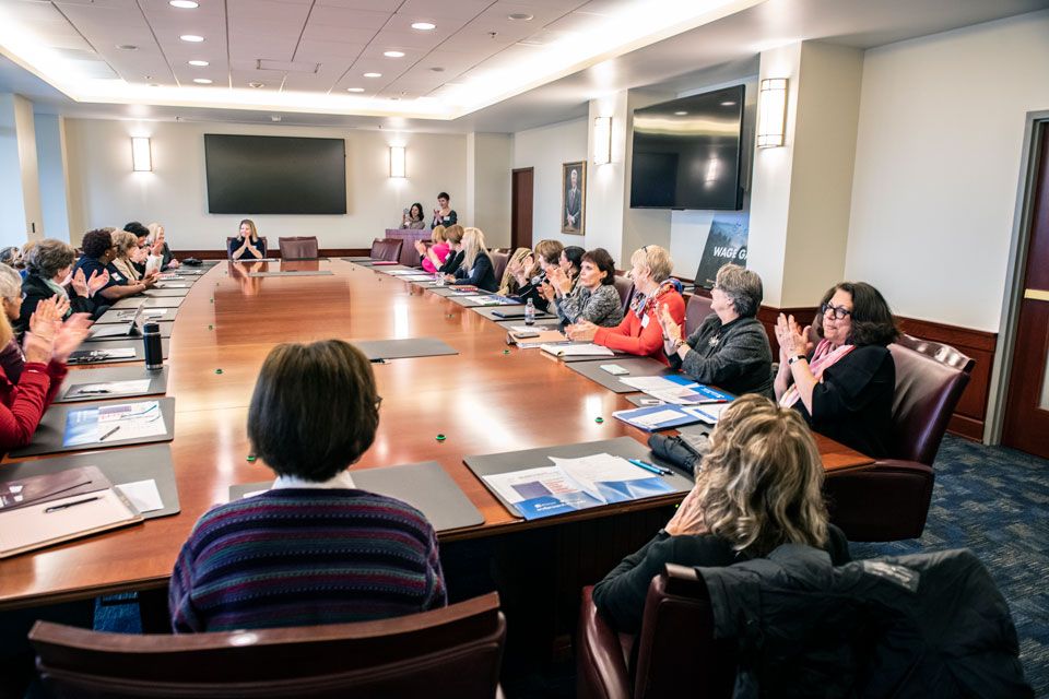 West Virginia Forward members discuss advancement for women in the workforce.